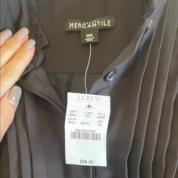 NWT J. Crew Factory Black Long-Sleeve Dress - Picture 3 of 4